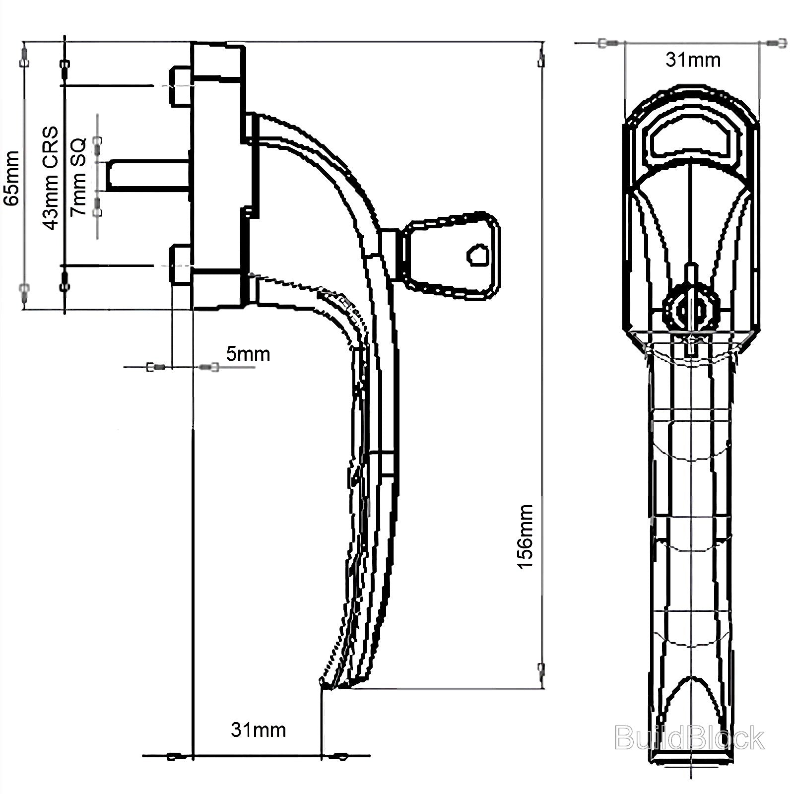 Tilt and Turn Handle specifications 