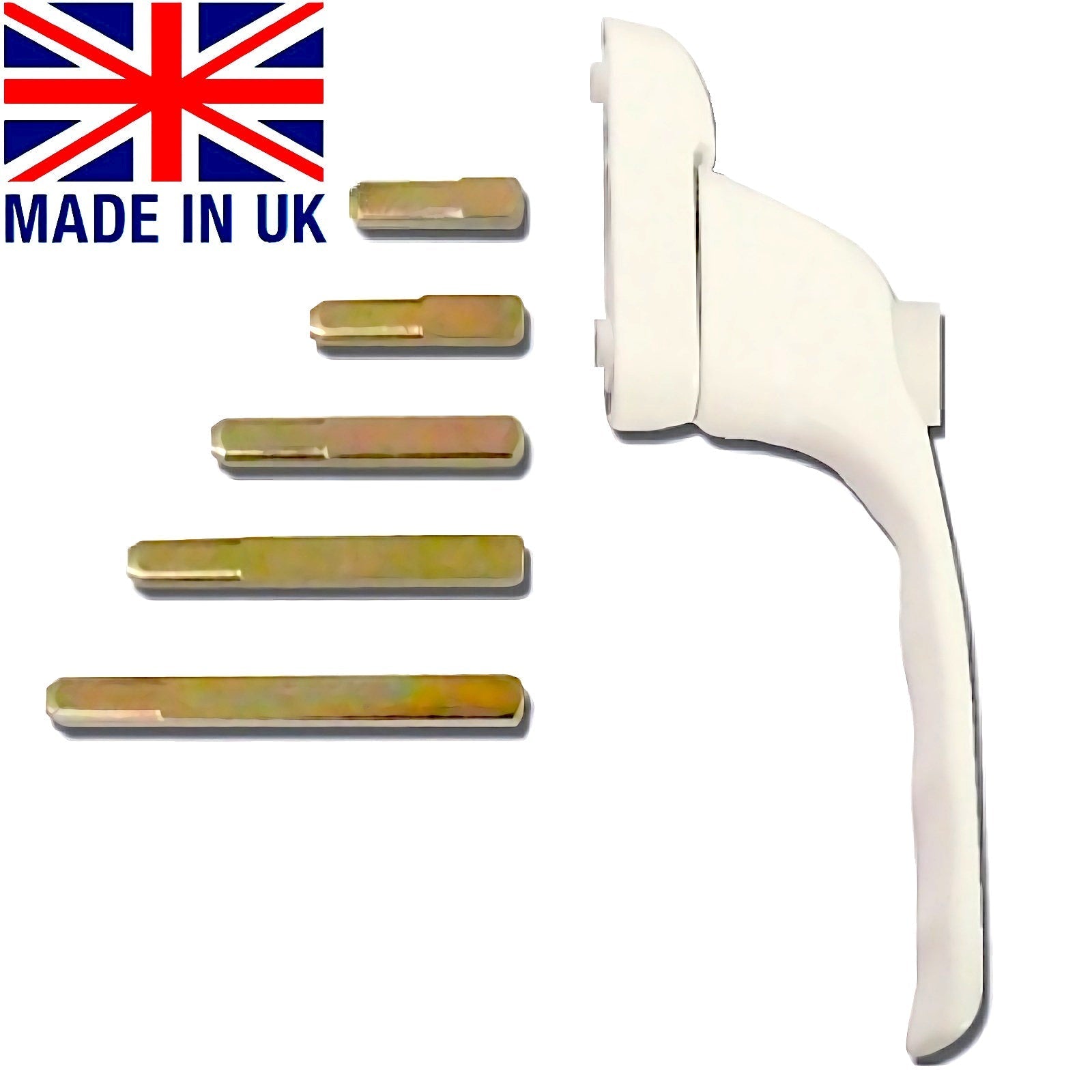 White Window Handle with interchangeable spindle