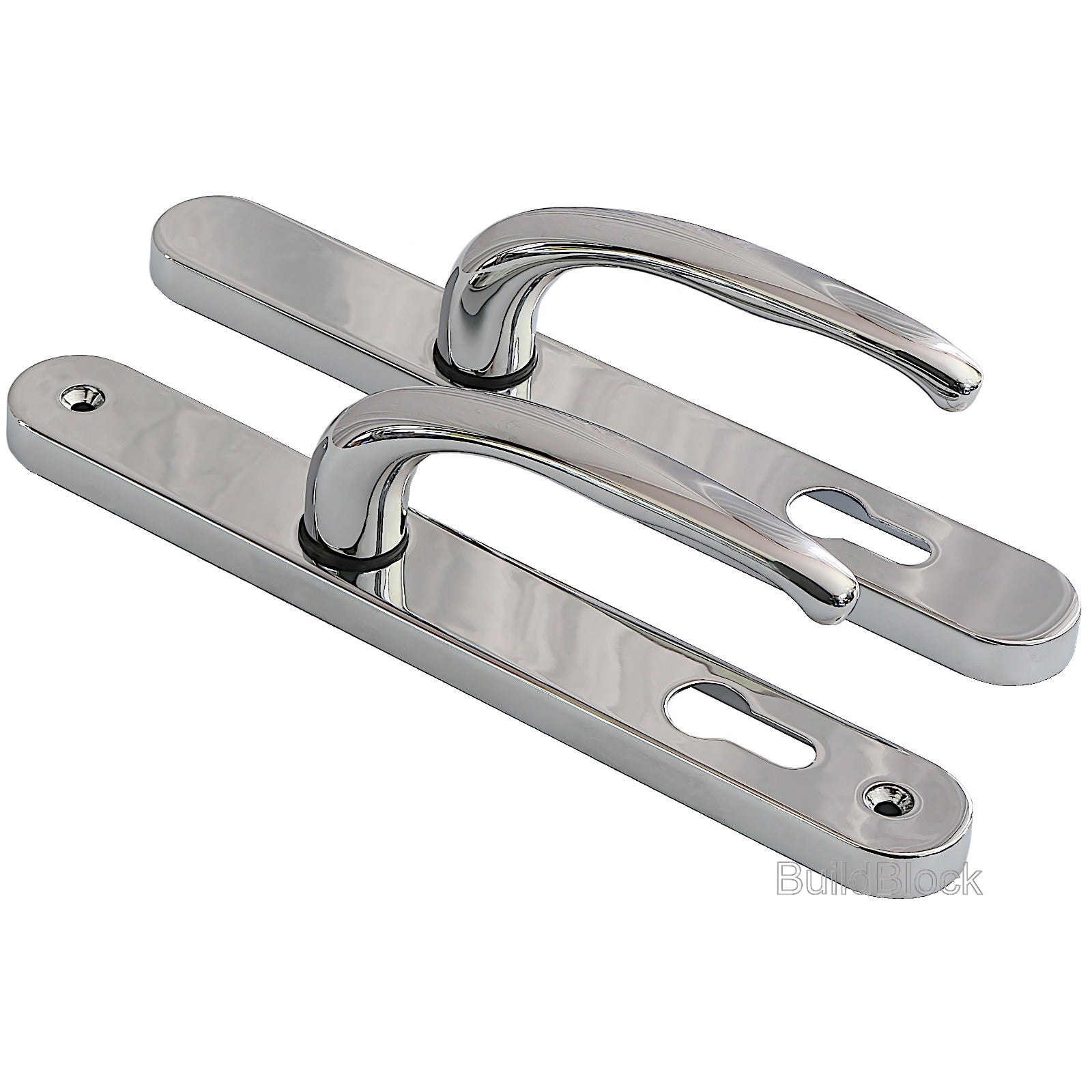 polished chrome door handle