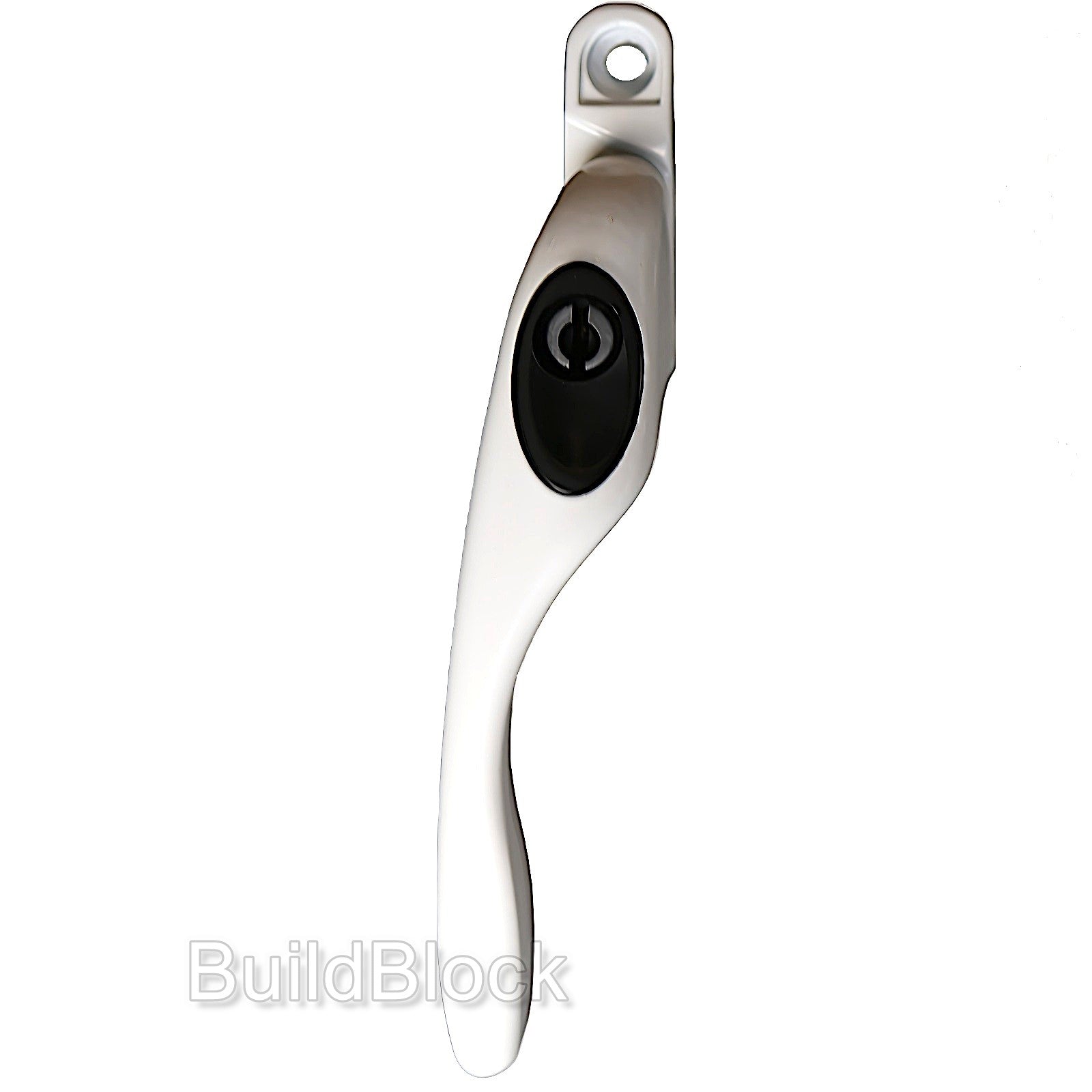 left Cranked White Window Handle