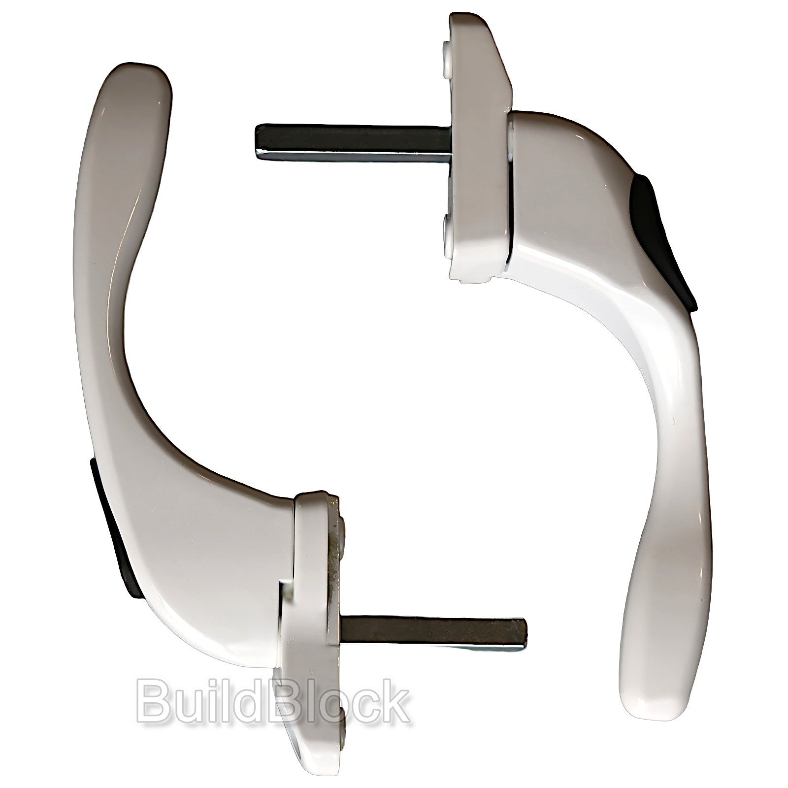 Cranked White Window Handles