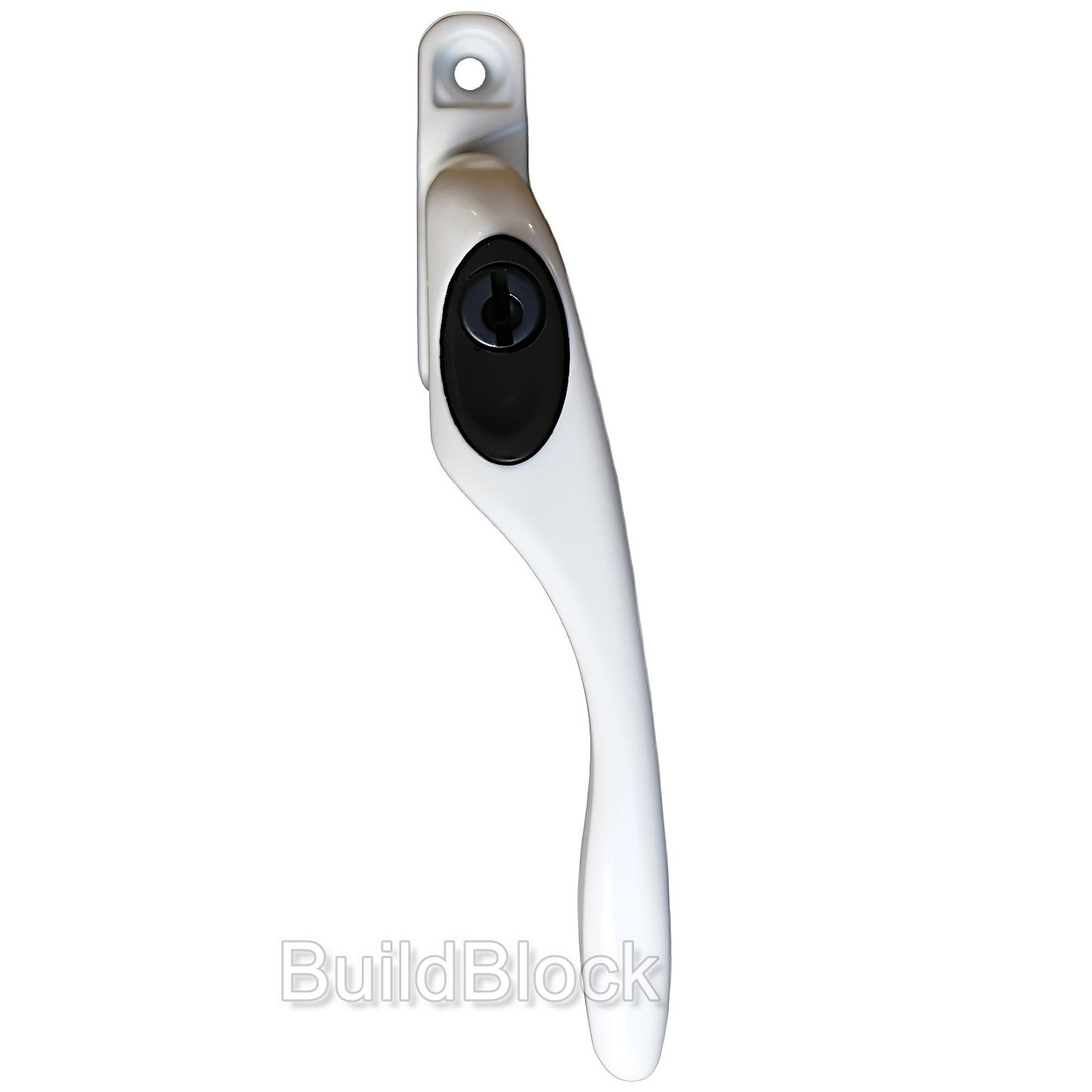 right Cranked White Window Handle